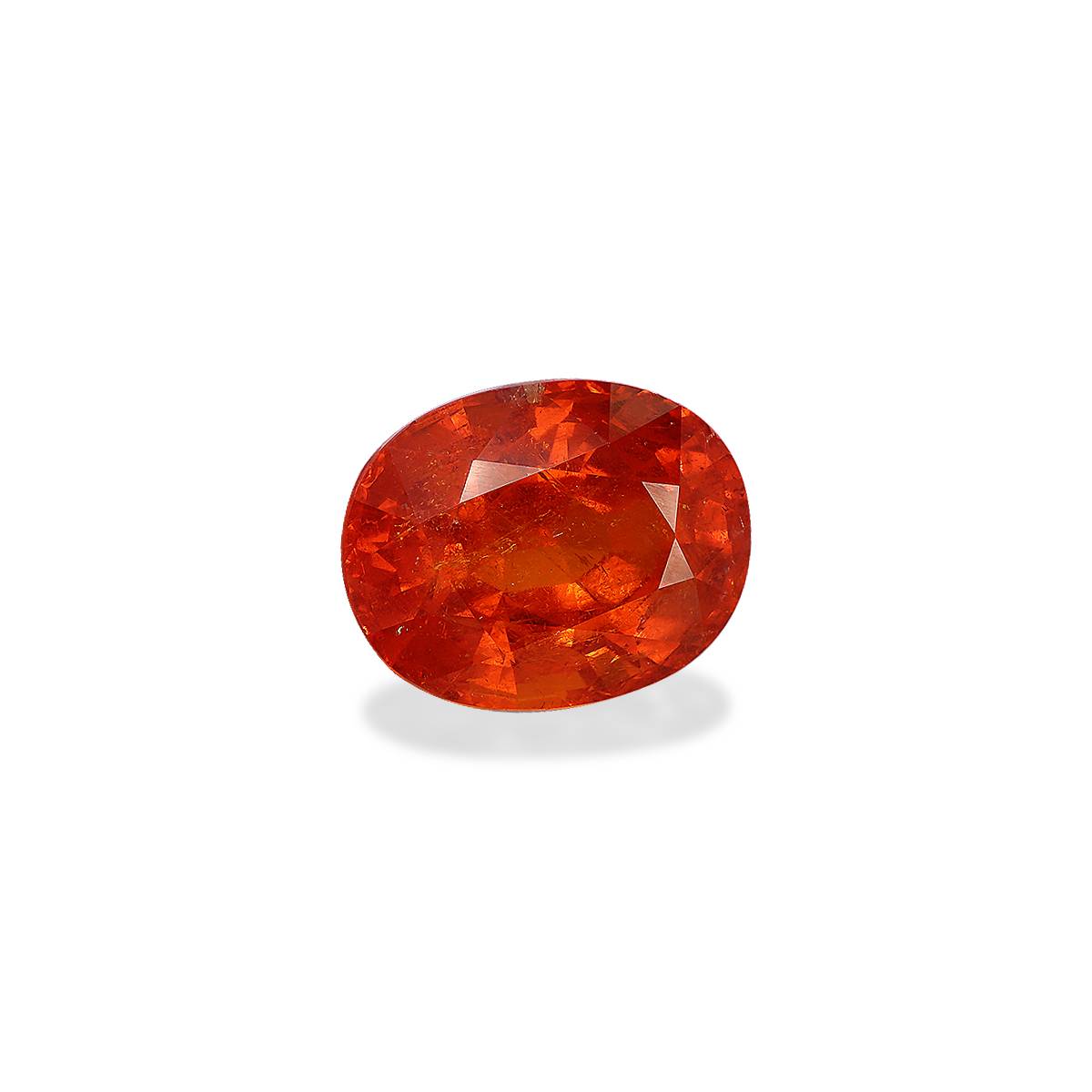 orange spessartite garnet, 27.61ct oval cut — view 3