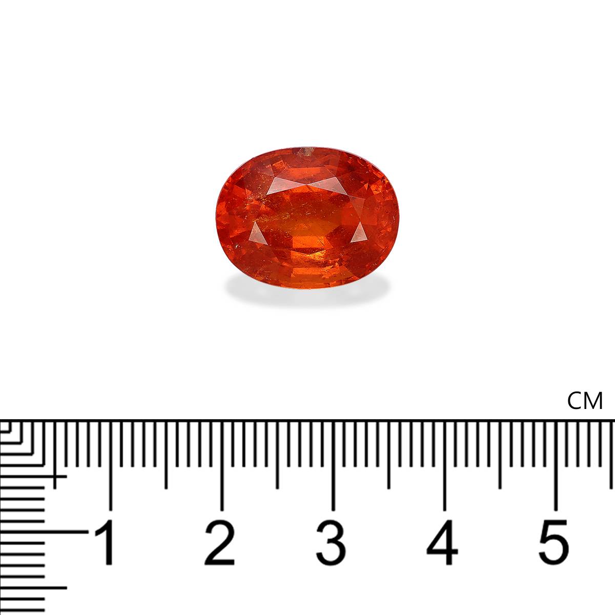 orange spessartite garnet, 27.61ct oval cut — view 4