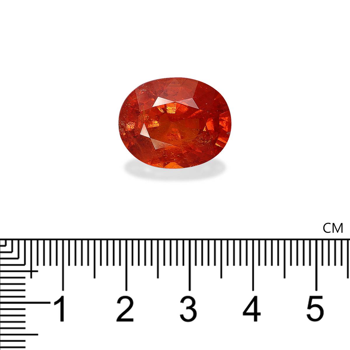orange spessartite garnet, 21.67ct oval cut — view 4