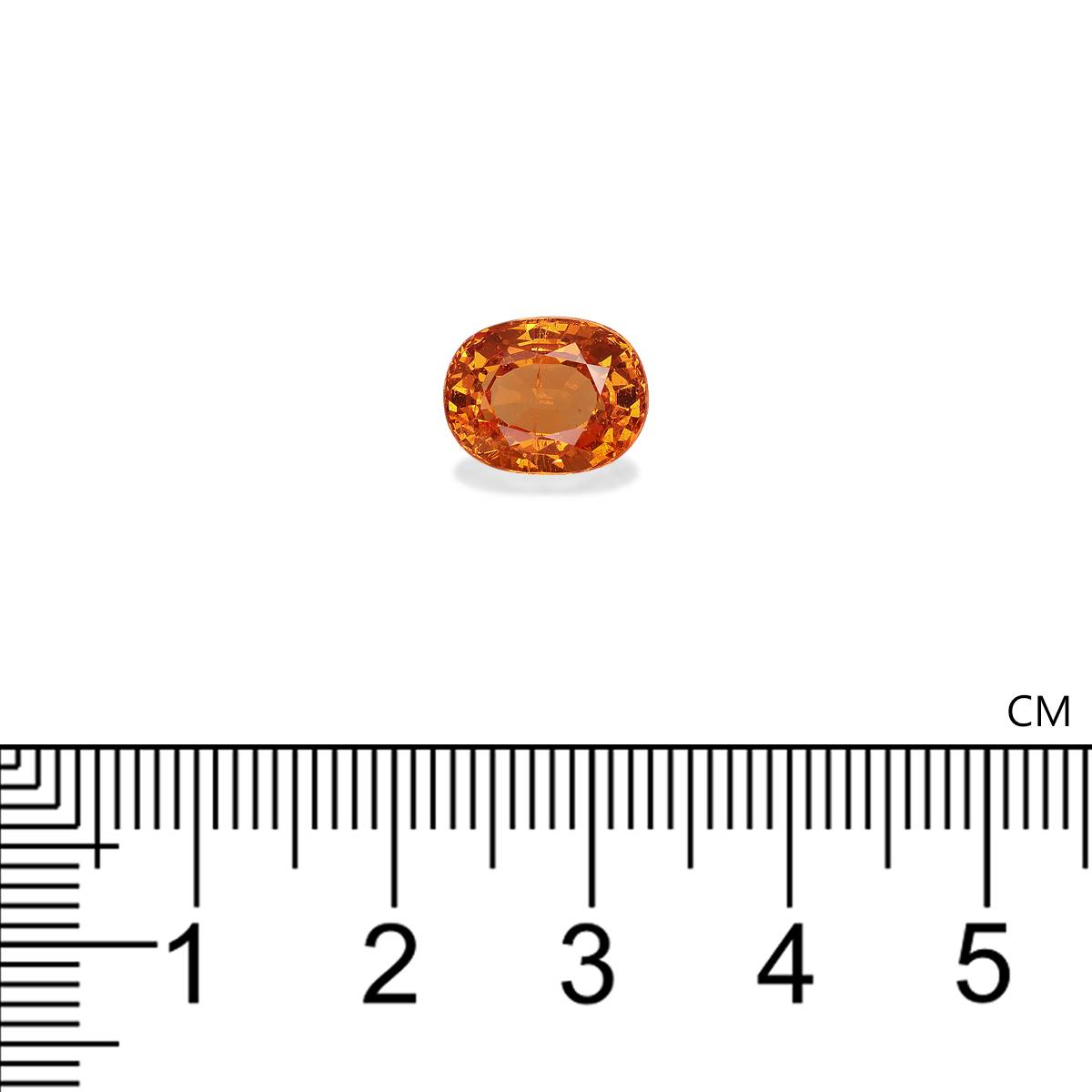 mandarin orange spessartite garnet, 4.72ct oval cut — view 4