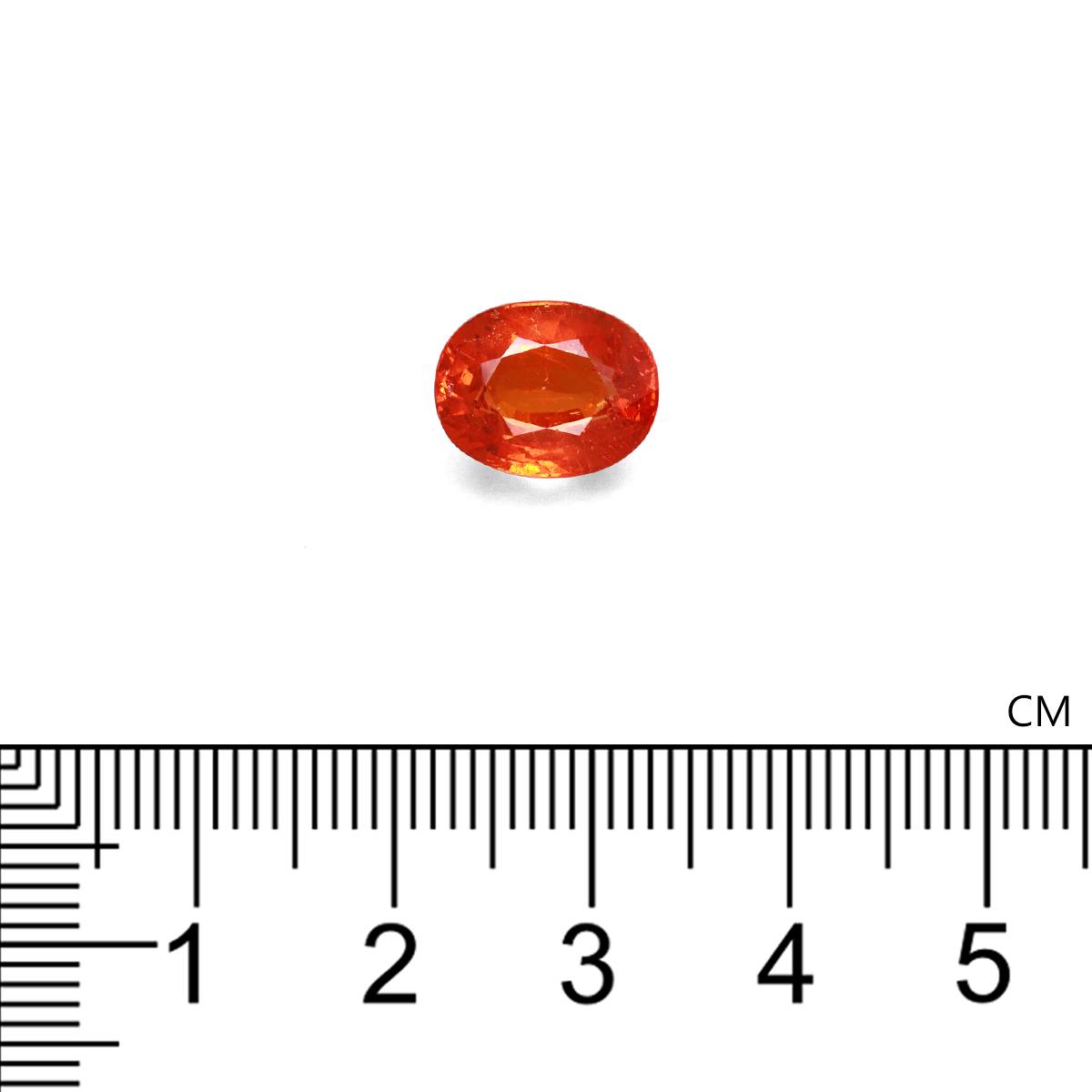 orange spessartite garnet, 7.42ct oval cut — view 4