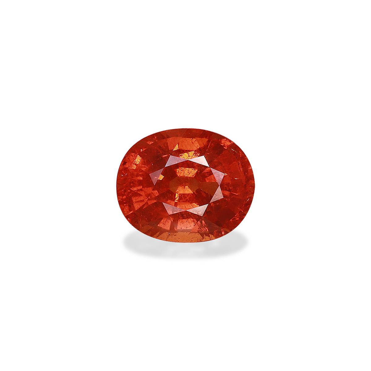 fire orange spessartite garnet, 6.11ct oval cut — main view