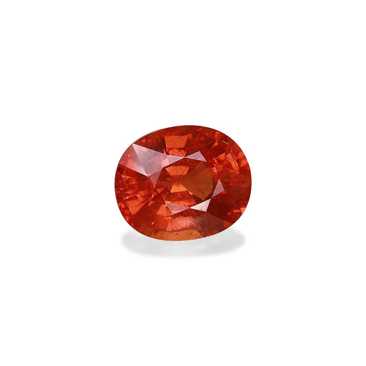 fire orange spessartite garnet, 6.11ct oval cut — view 3