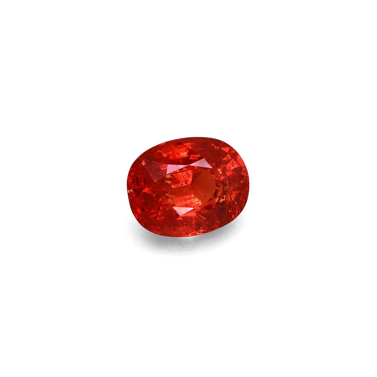 fire orange spessartite garnet, 10.73ct oval cut — view 3