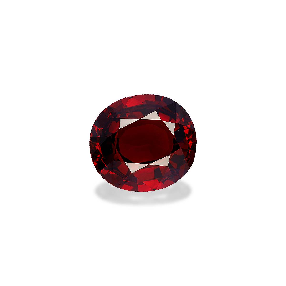 crimson red spessartite garnet, 10.79ct oval cut — view 3