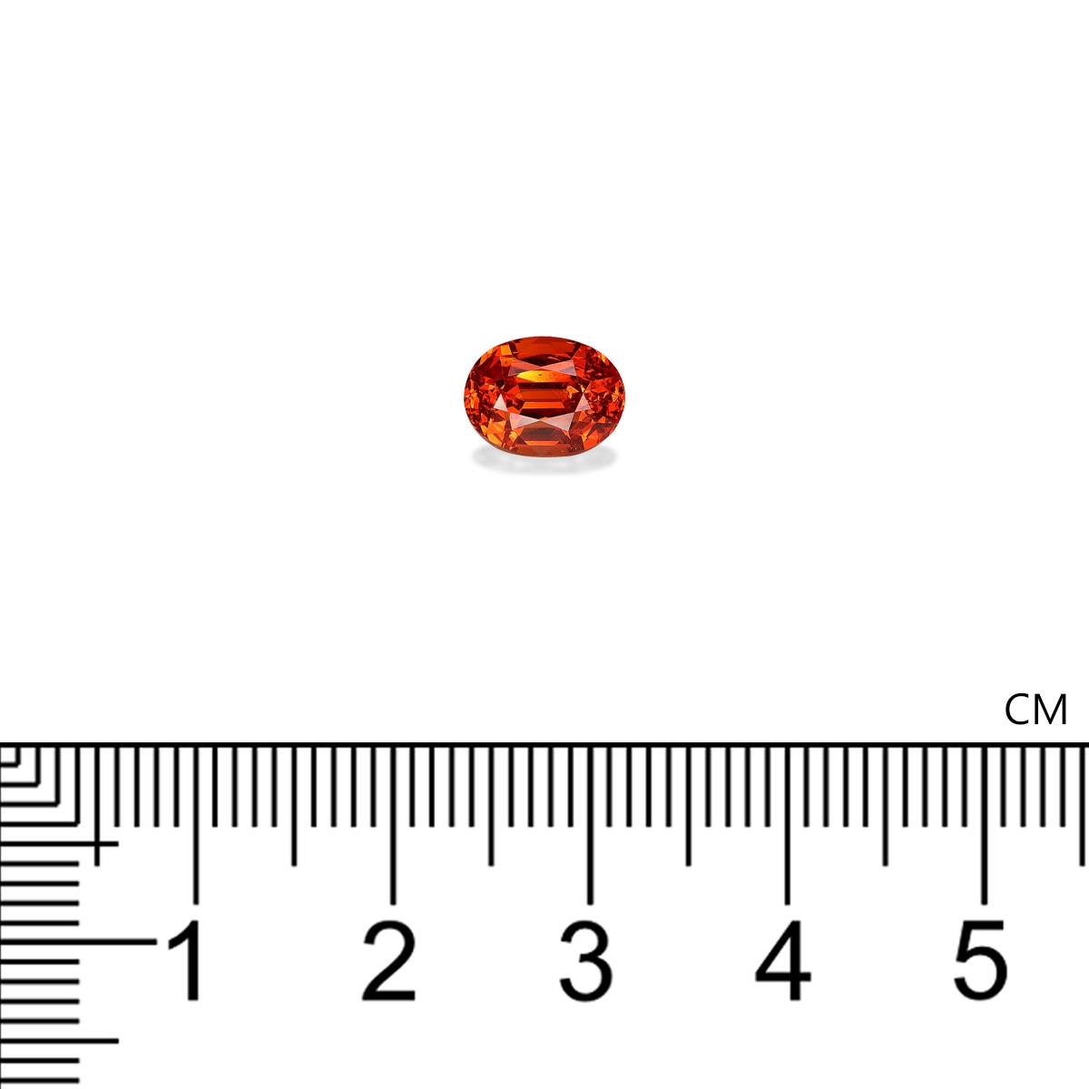 orange spessartite garnet, 2.31ct oval cut — view 4