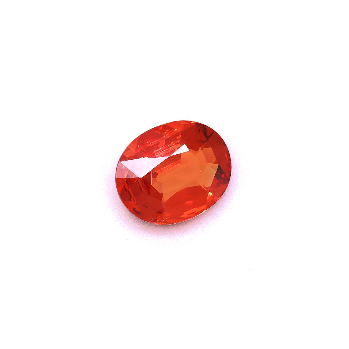orange spessartite garnet, 3.23ct oval cut — view 3