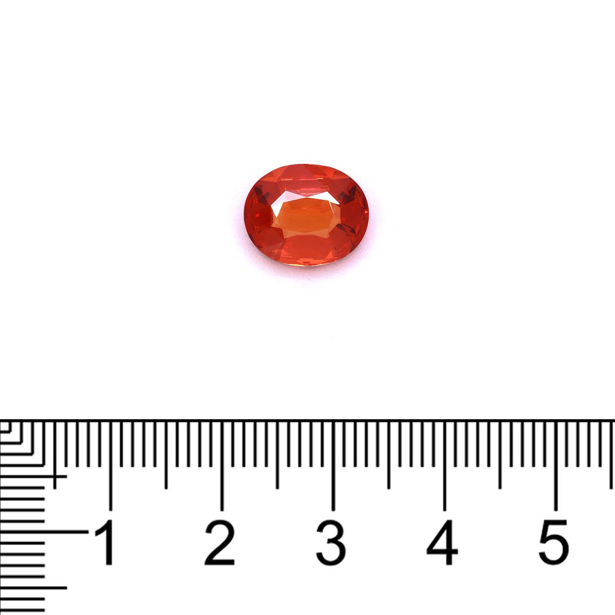 orange spessartite garnet, 3.23ct oval cut — view 4