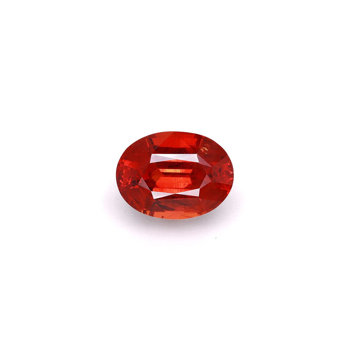 fire orange spessartite garnet, 12.1ct oval cut — main view