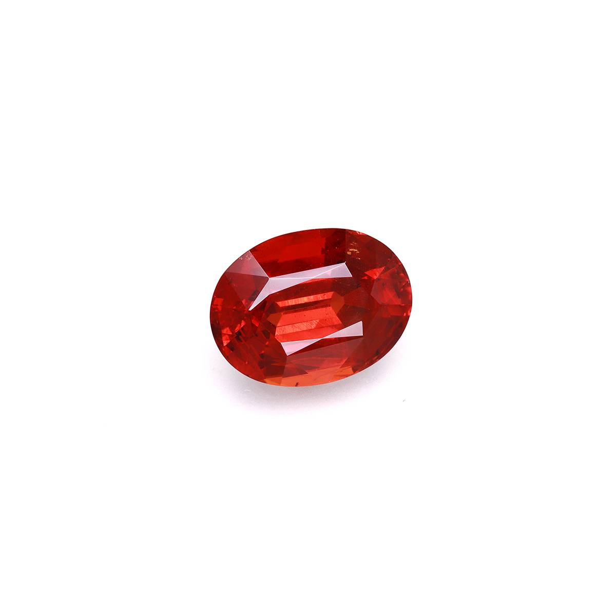 fire orange spessartite garnet, 12.1ct oval cut — view 3