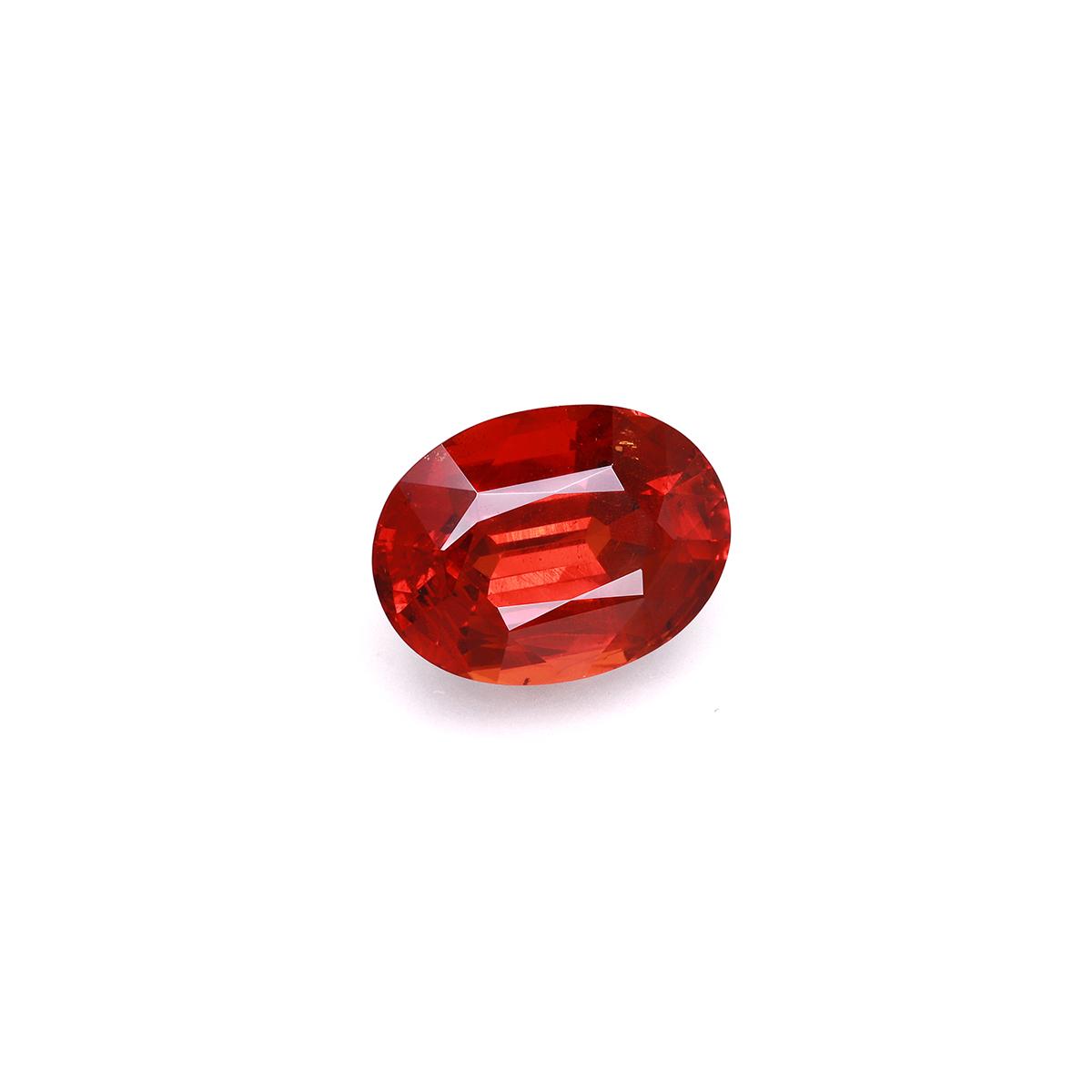 fire orange spessartite garnet, 12.1ct oval cut — view 3