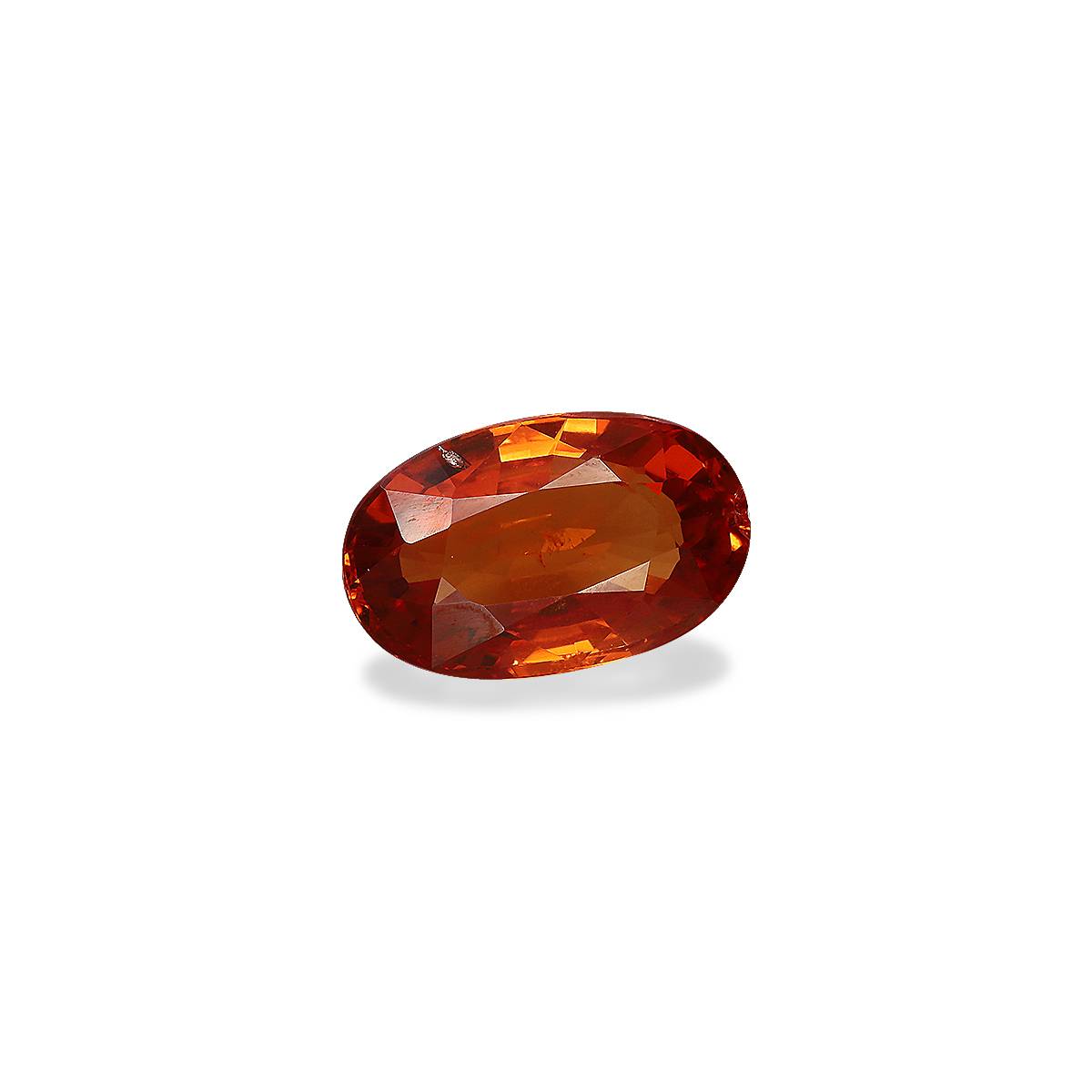 fire orange spessartite garnet, 4.67ct oval cut — view 3