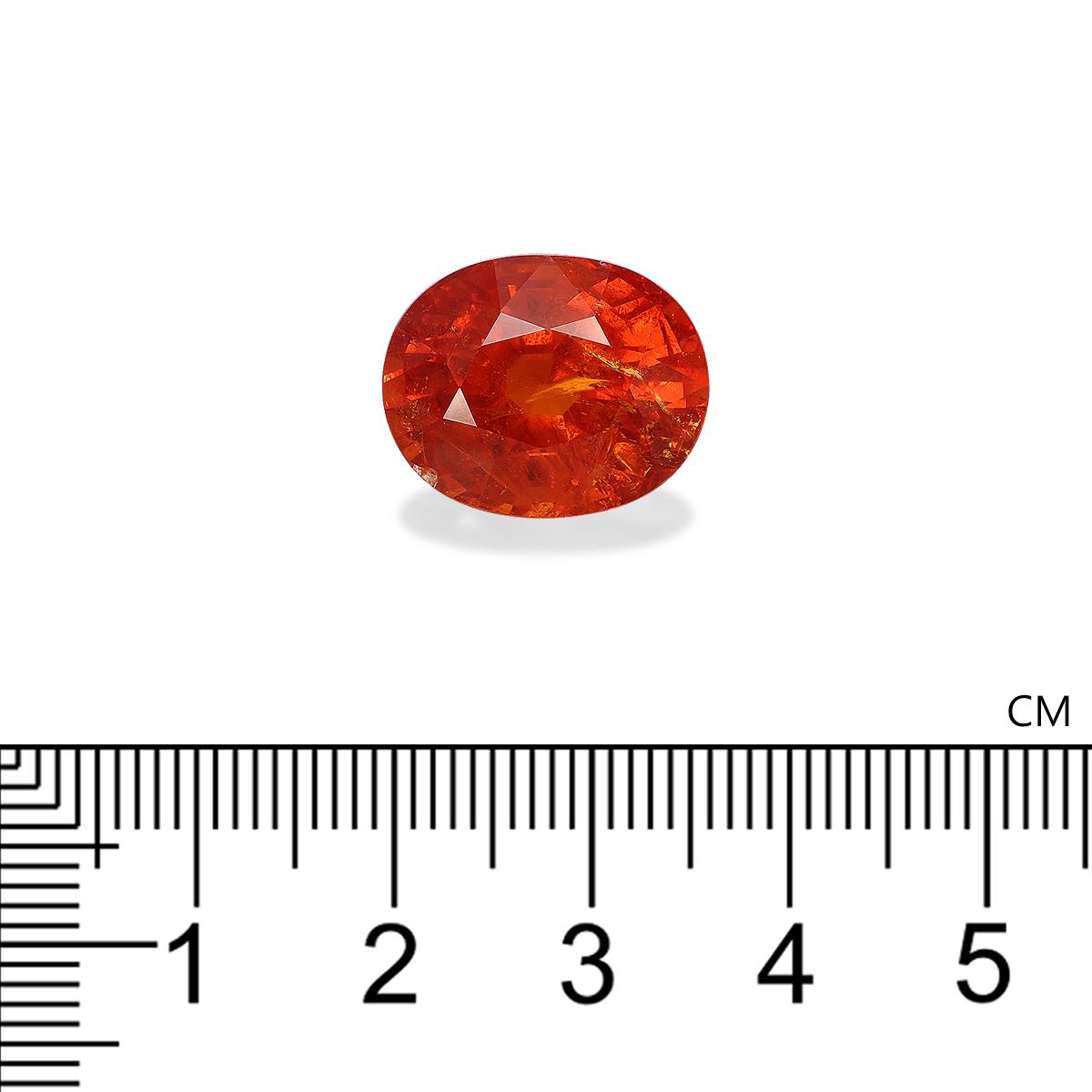 orange spessartite garnet, 20.38ct oval cut — view 4