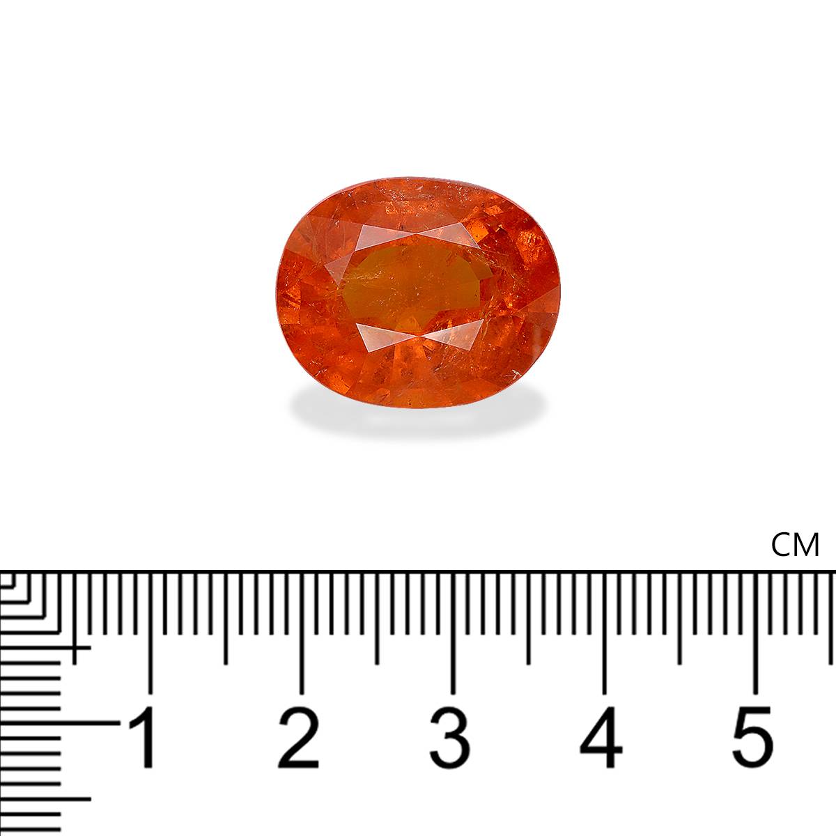 orange spessartite garnet, 22.62ct oval cut — view 4