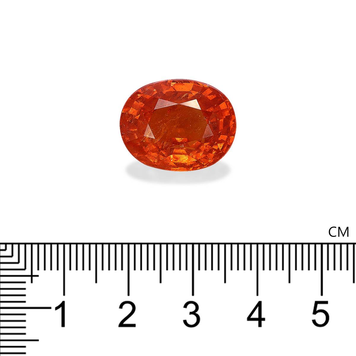 orange spessartite garnet, 23.52ct oval cut — view 4