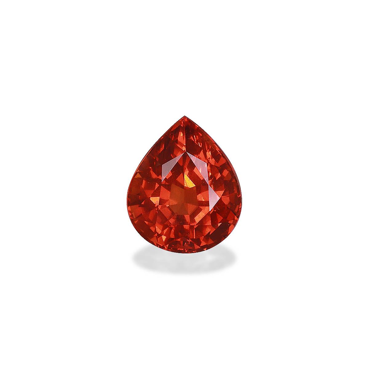 orange spessartite garnet, 7.62ct pear cut — main view