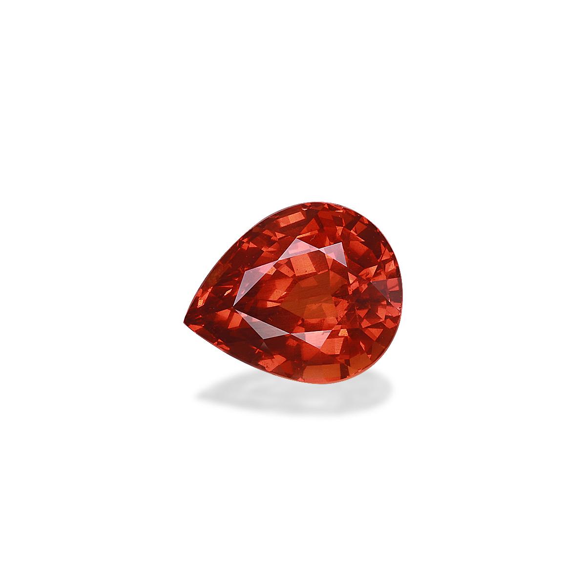 orange spessartite garnet, 7.62ct pear cut — view 3