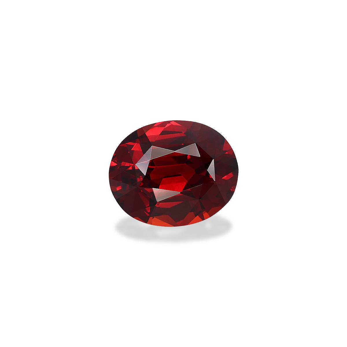 red spessartite garnet, 9.5ct oval cut — view 3