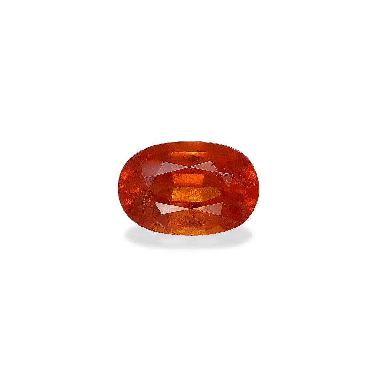 mandarin orange spessartite garnet, 10.96ct oval cut — main view