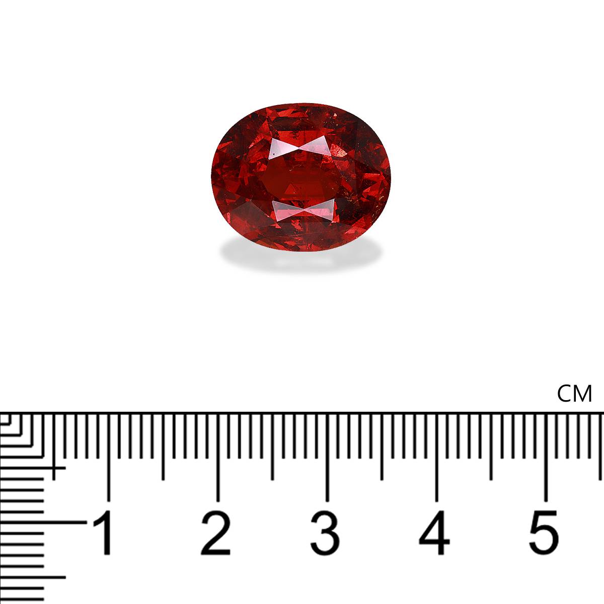 red spessartite garnet, 16.14ct oval cut — view 4