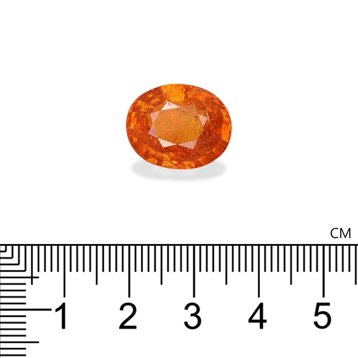 orange spessartite garnet, 16.42ct oval cut — view 4
