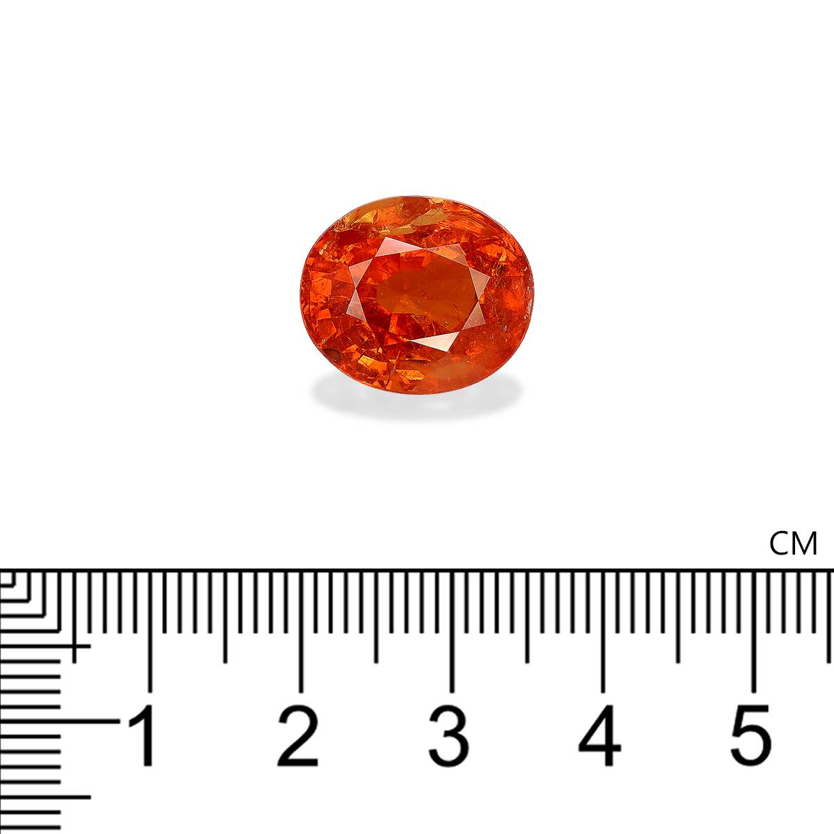 fire orange spessartite garnet, 16.68ct oval cut — view 4