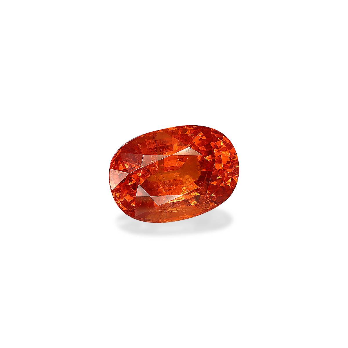 orange spessartite garnet, 17.01ct oval cut — view 3