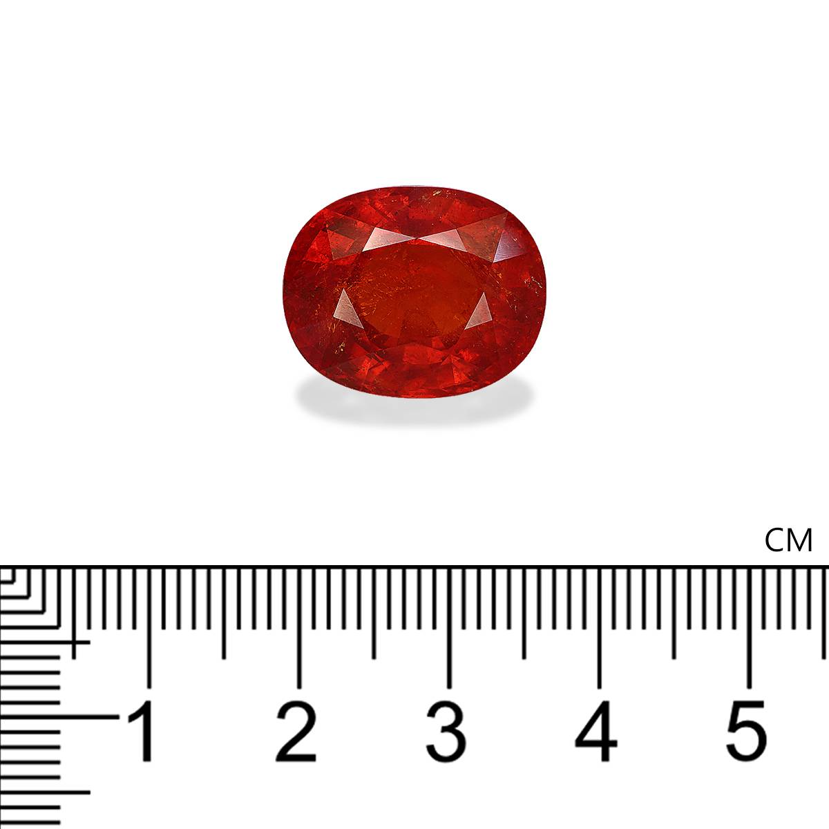 orange spessartite garnet, 22.77ct oval cut — view 4