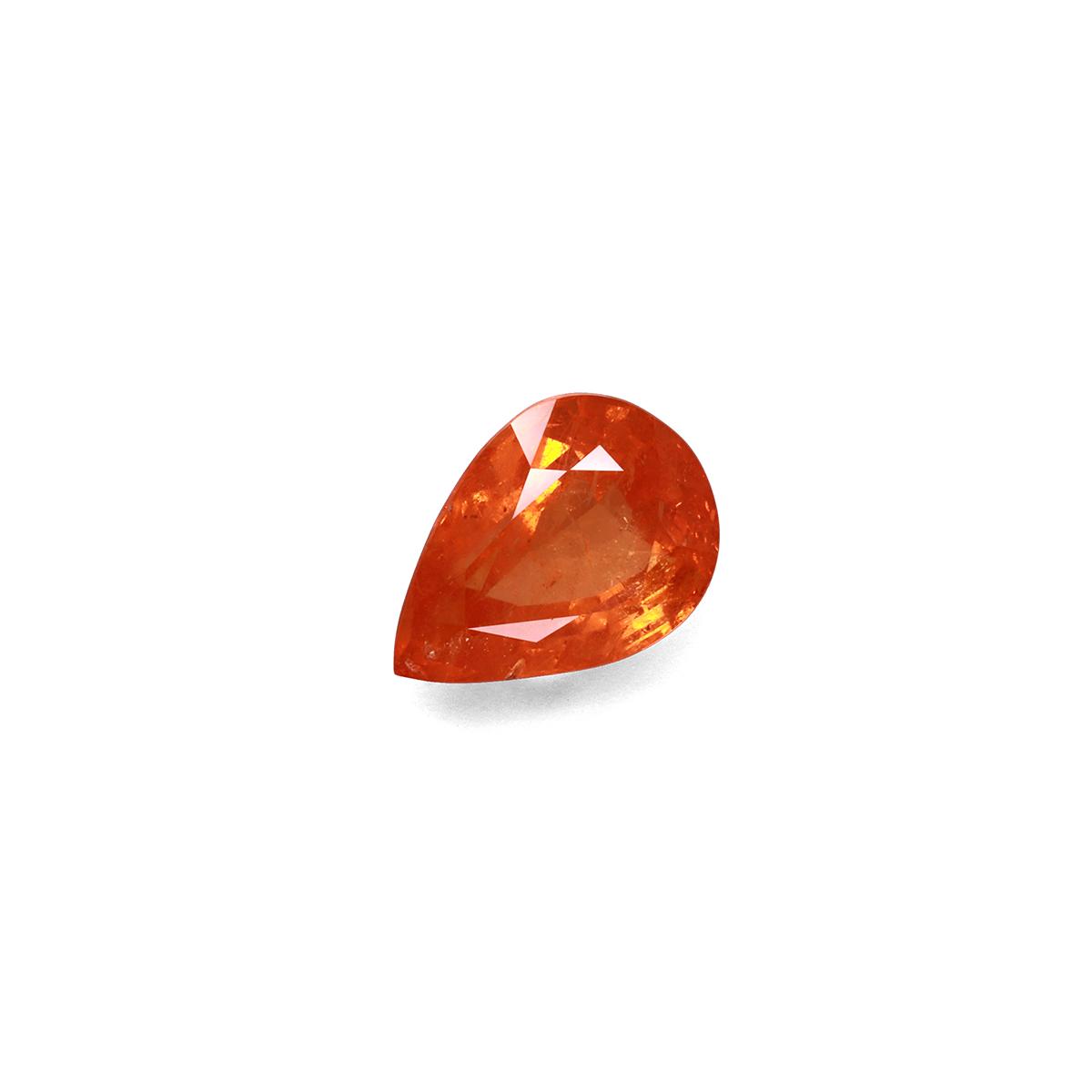 orange spessartite garnet, 14.4ct pear cut — view 3