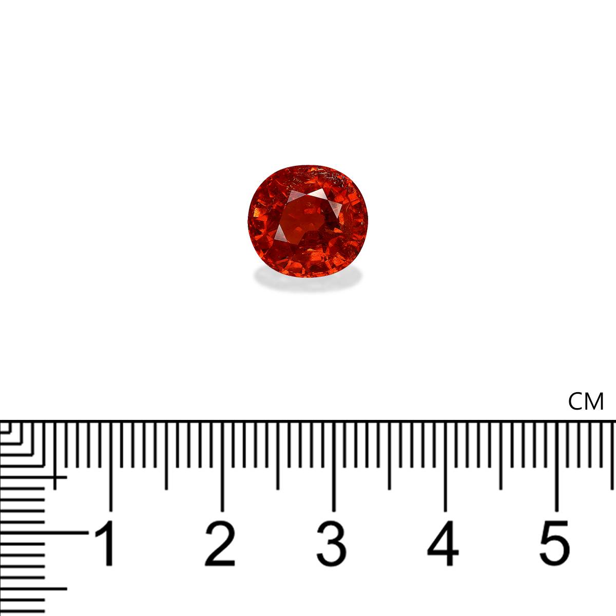 fire orange spessartite garnet, 7.62ct oval cut — view 4