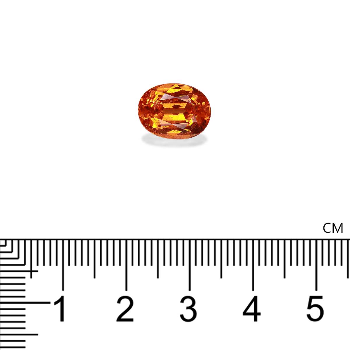 orange spessartite garnet, 5.32ct oval cut — view 4