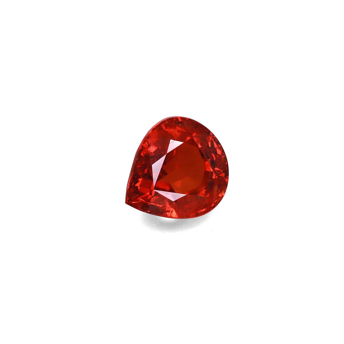 fire orange spessartite garnet, 11.02ct pear cut — view 3