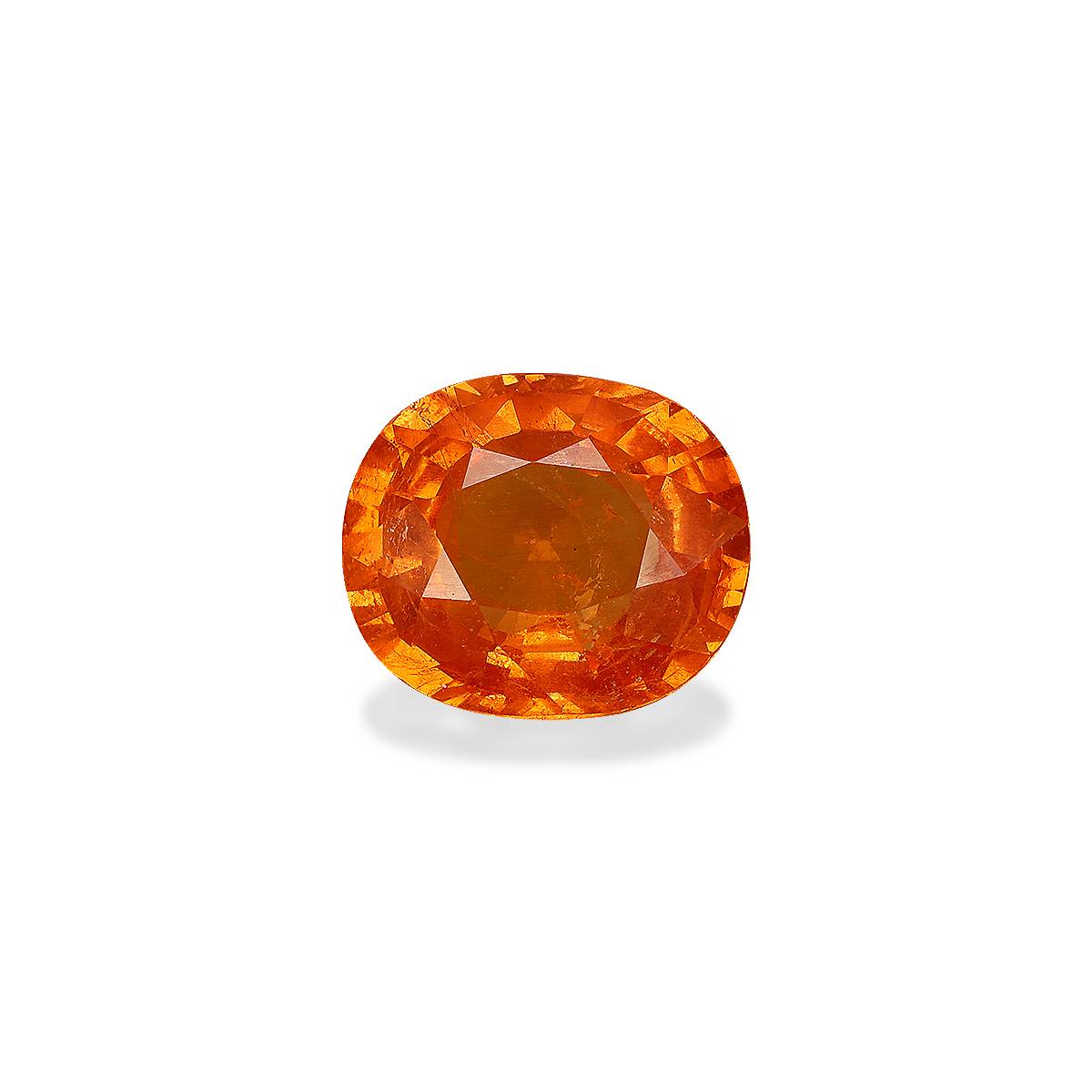 orange spessartite garnet, 7.05ct oval cut — main view