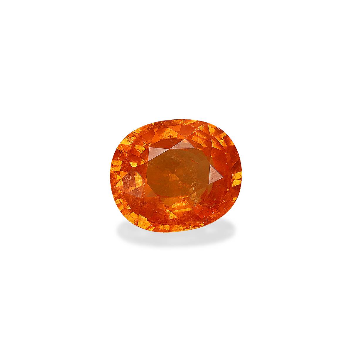 orange spessartite garnet, 7.05ct oval cut — view 3