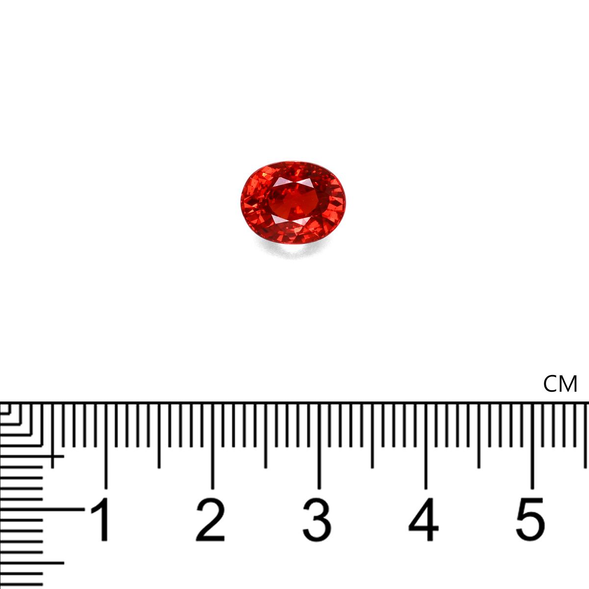 orange spessartite garnet, 4.17ct oval cut — view 4