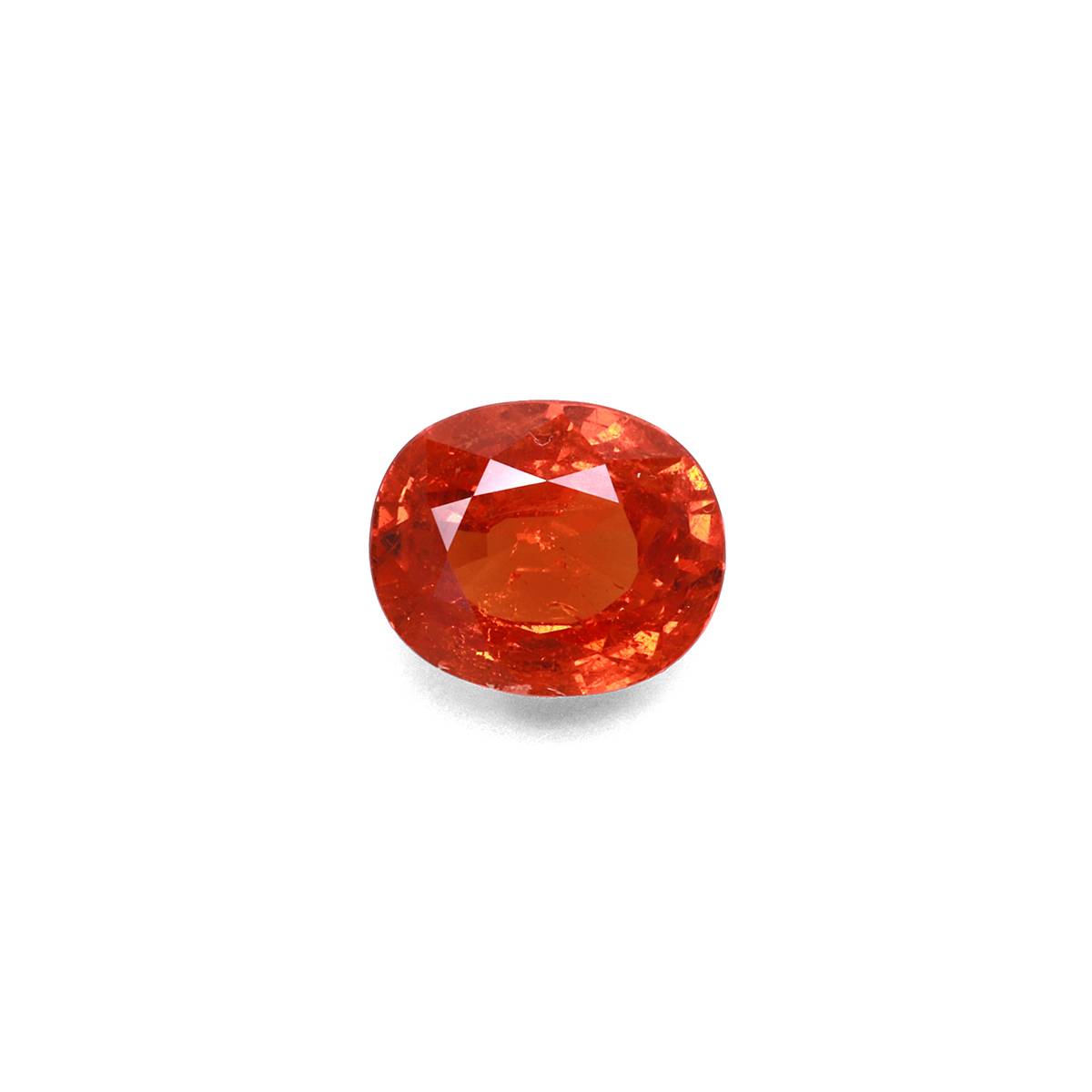 fire orange spessartite garnet, 7.01ct oval cut — main view