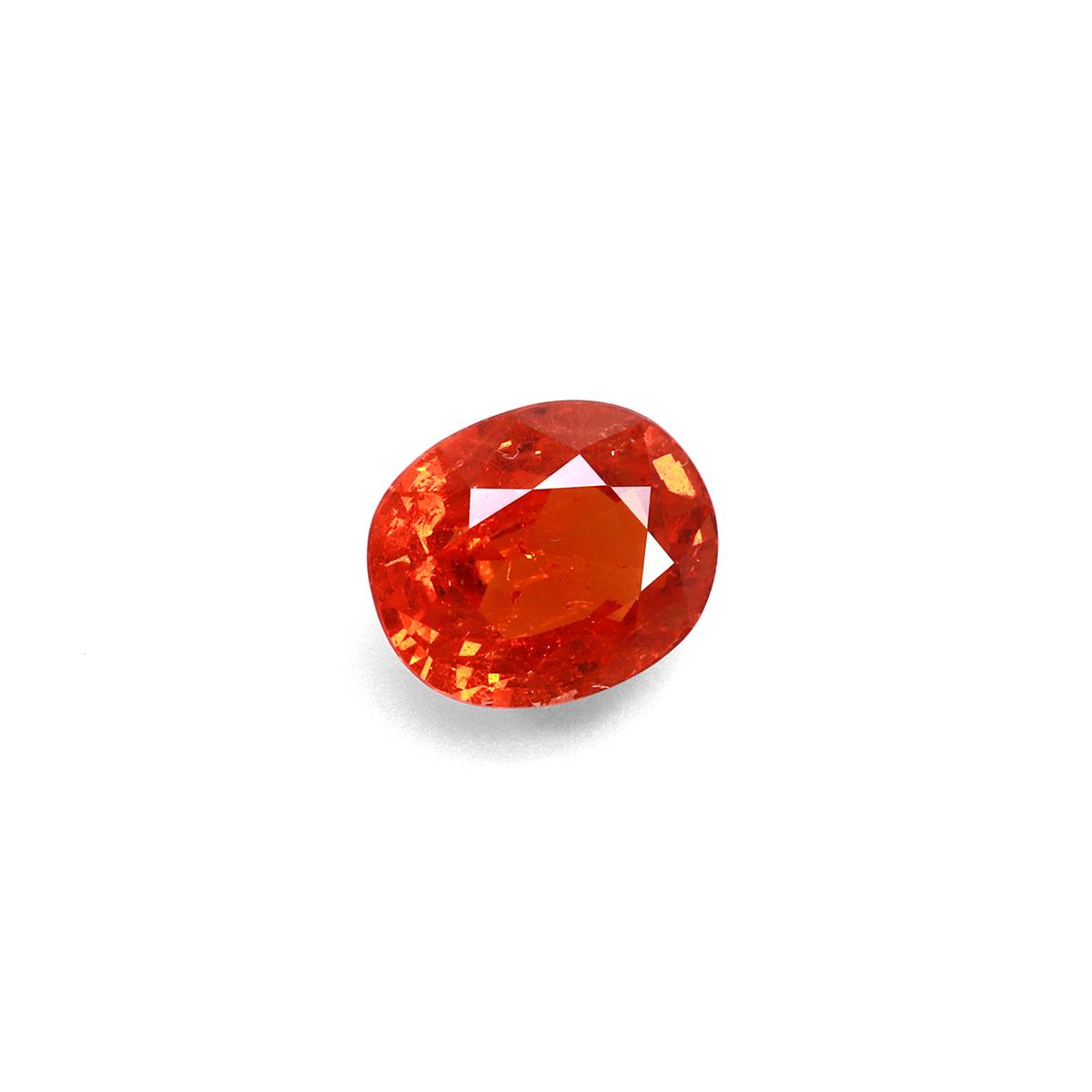 fire orange spessartite garnet, 7.01ct oval cut — view 3