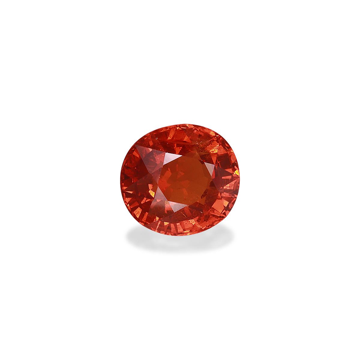fire orange spessartite garnet, 3.39ct oval cut — view 3