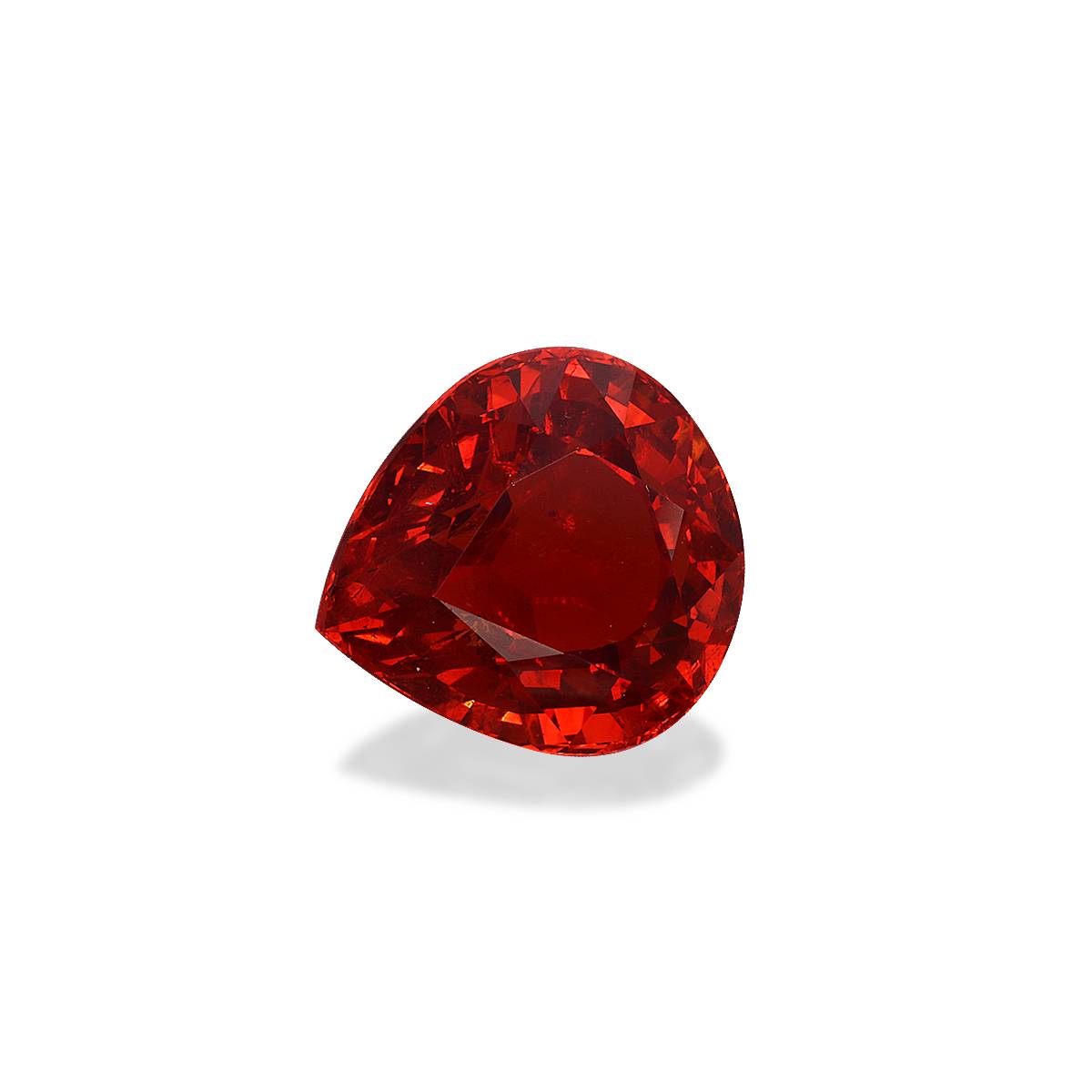 orange spessartite garnet, 11.25ct pear cut — view 3