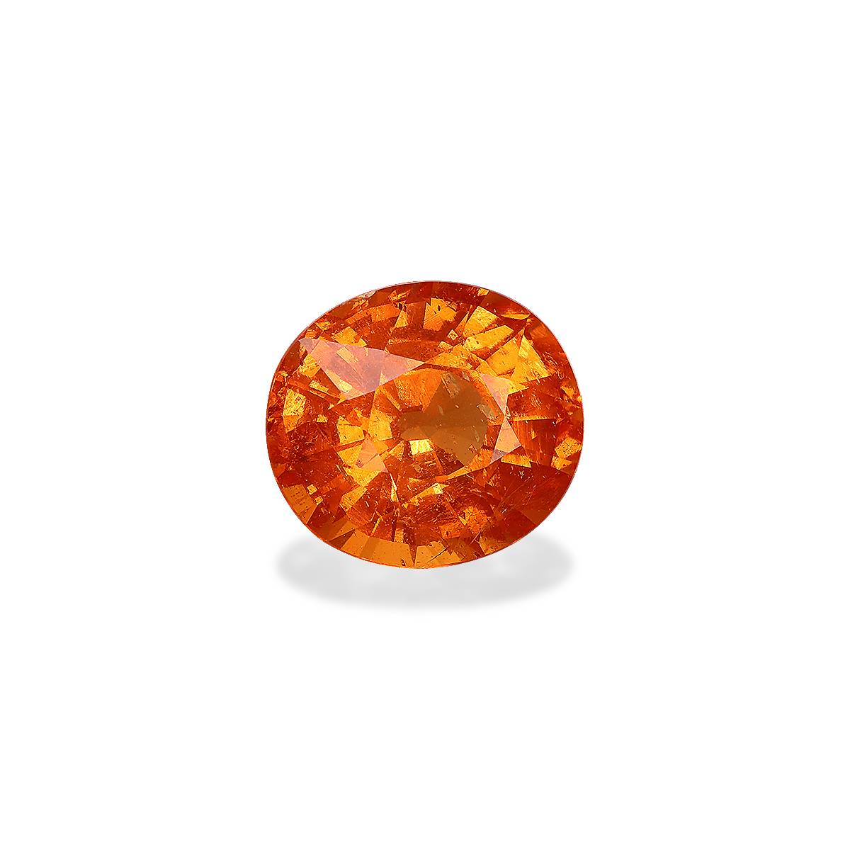 orange spessartite garnet, 7.54ct oval cut — view 3