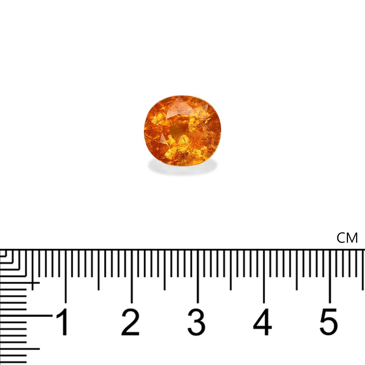 orange spessartite garnet, 8.83ct oval cut — view 4