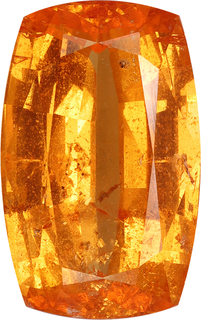 Cushion cut spessartite garnet