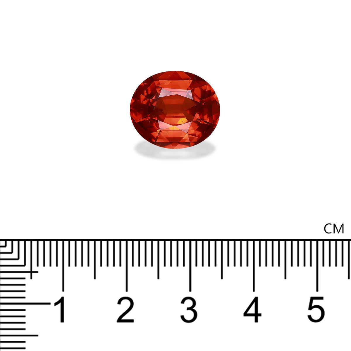 orange spessartite garnet, 9.17ct oval cut — view 4