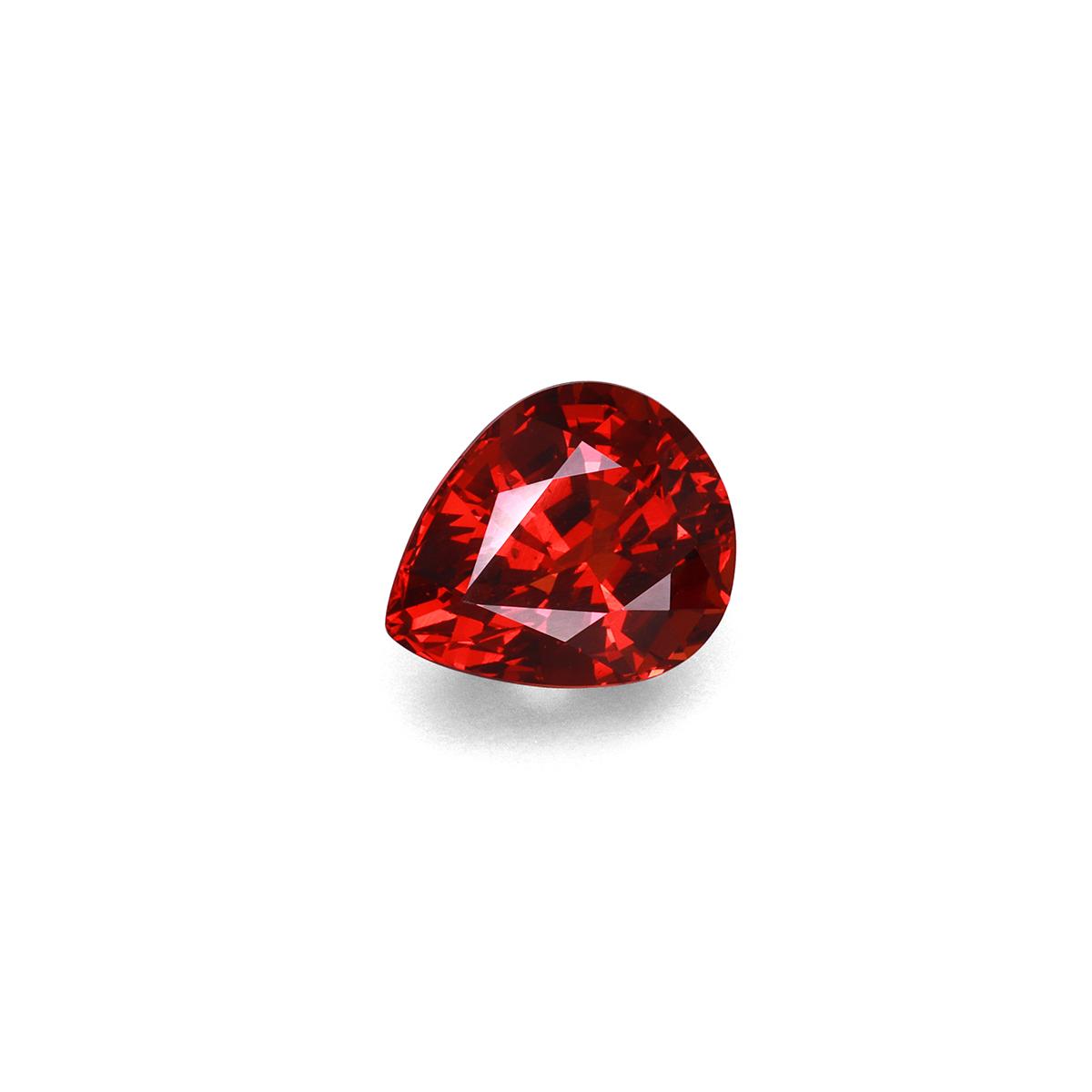 fire orange spessartite garnet, 8.76ct pear cut — view 3