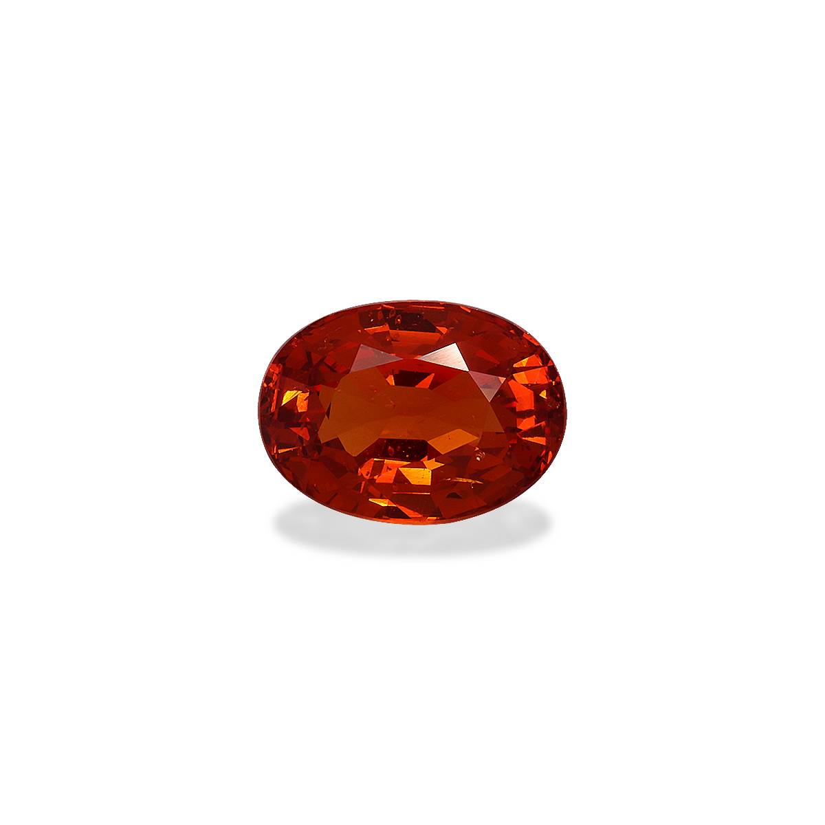 orange spessartite garnet, 3.34ct oval cut — main view