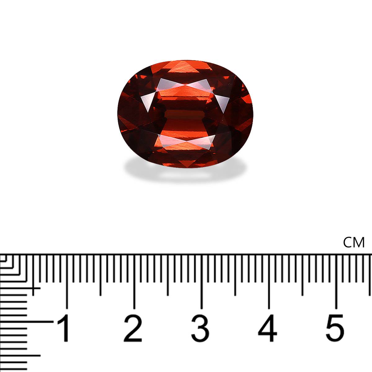orange spessartite garnet, 22.15ct oval cut — view 4