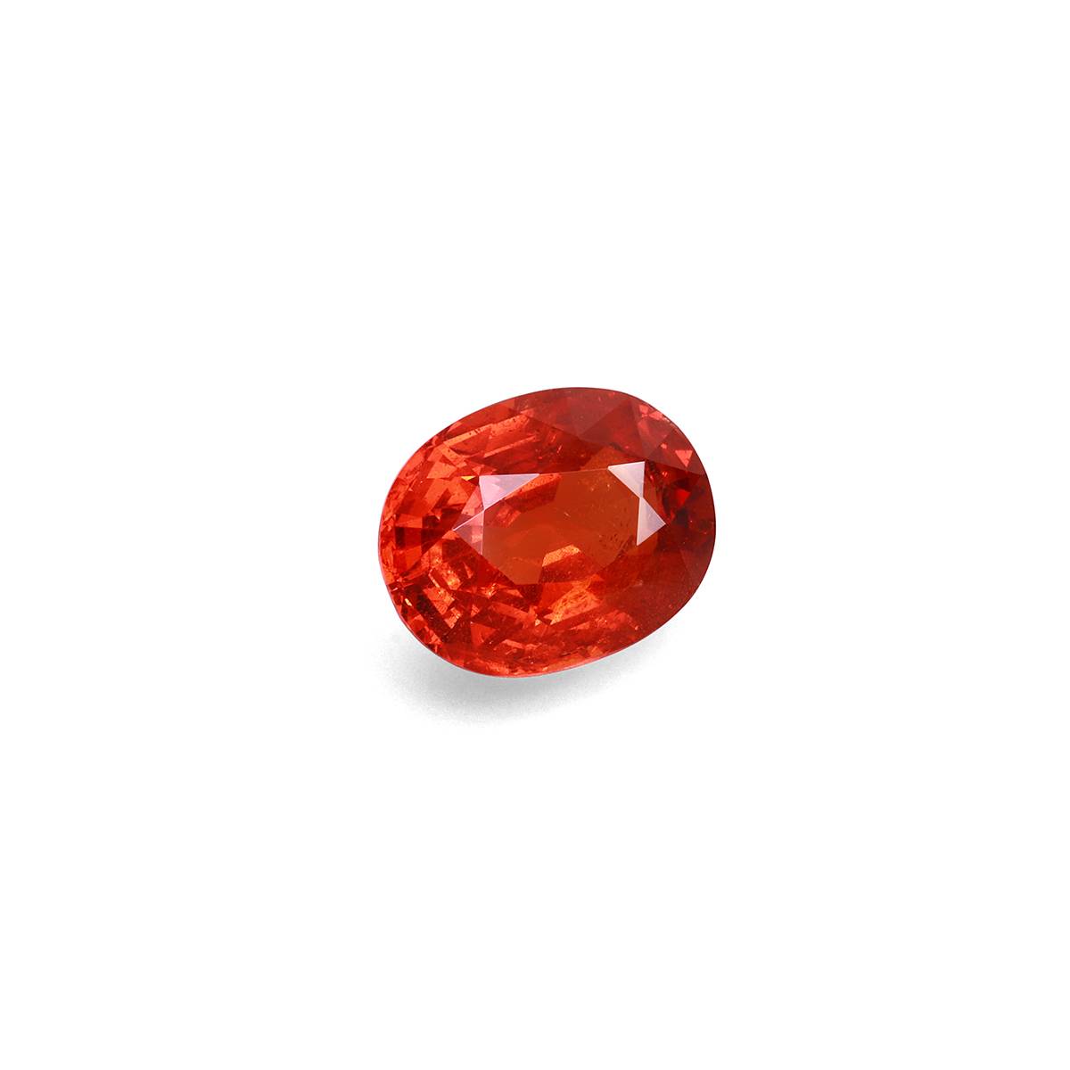 fire orange spessartite garnet, 12.39ct oval cut — view 3