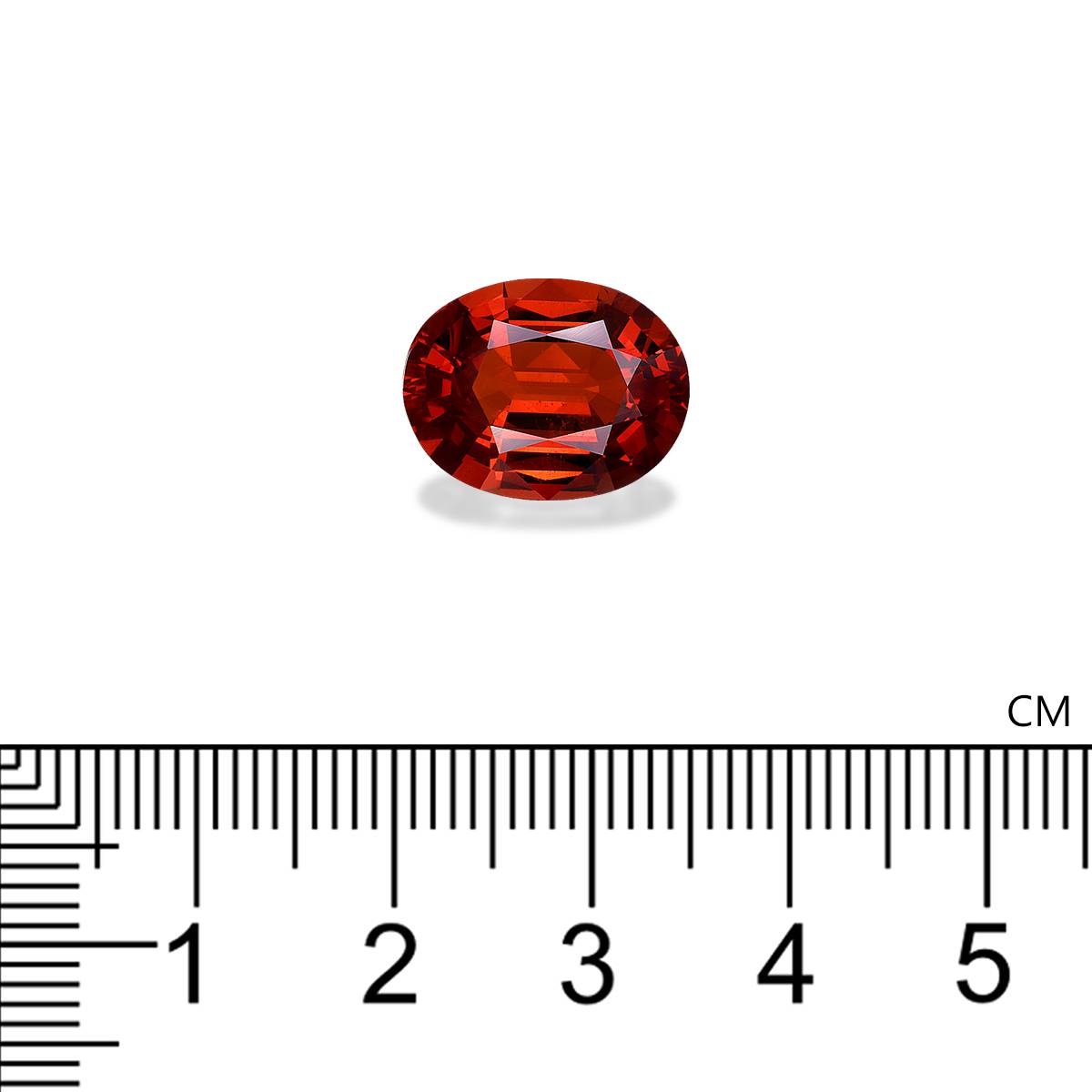 fire orange spessartite garnet, 18.41ct oval cut — view 4