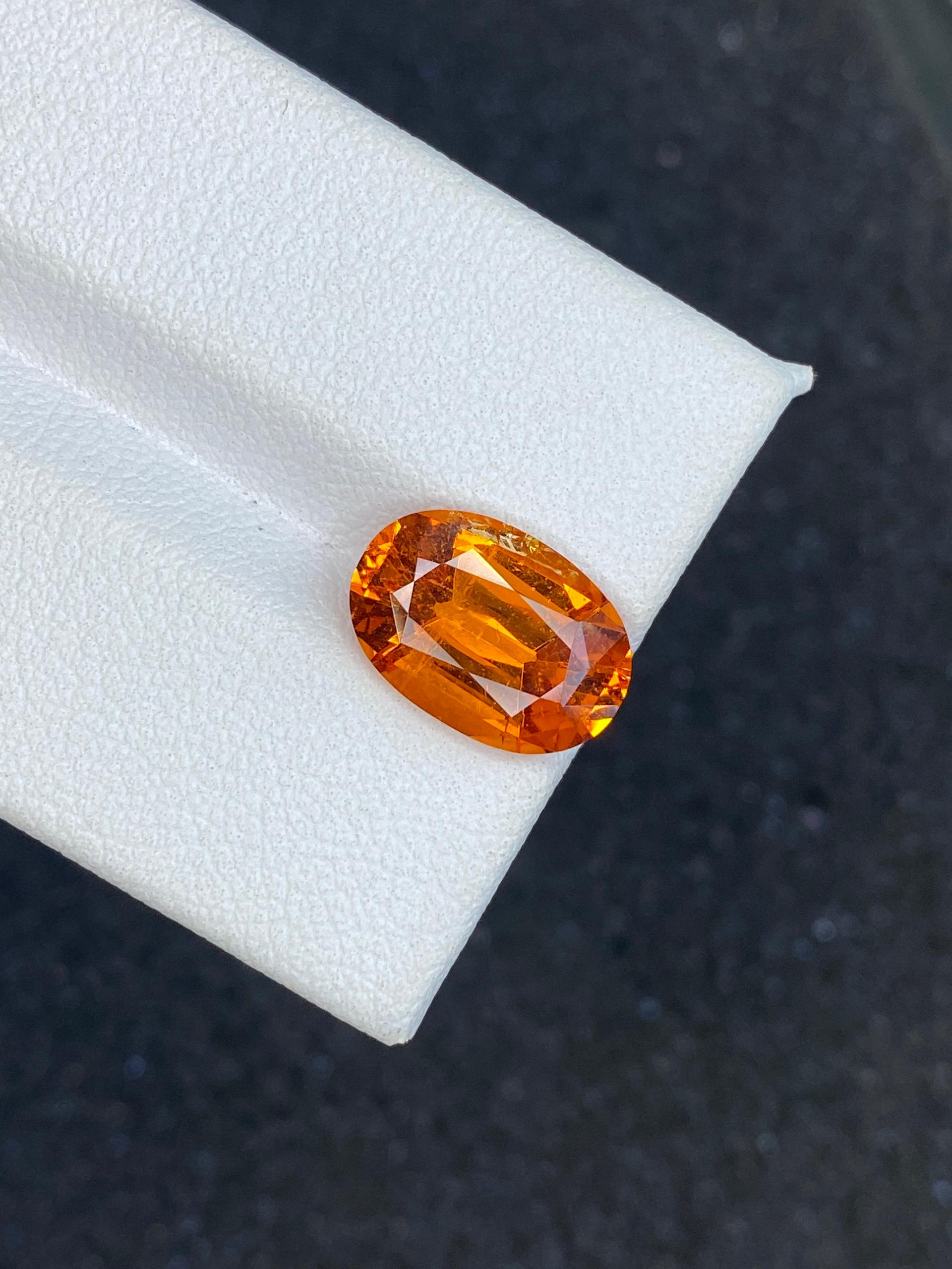 Fanta orange spessartite garnet, 4.85ct oval cut — view 5