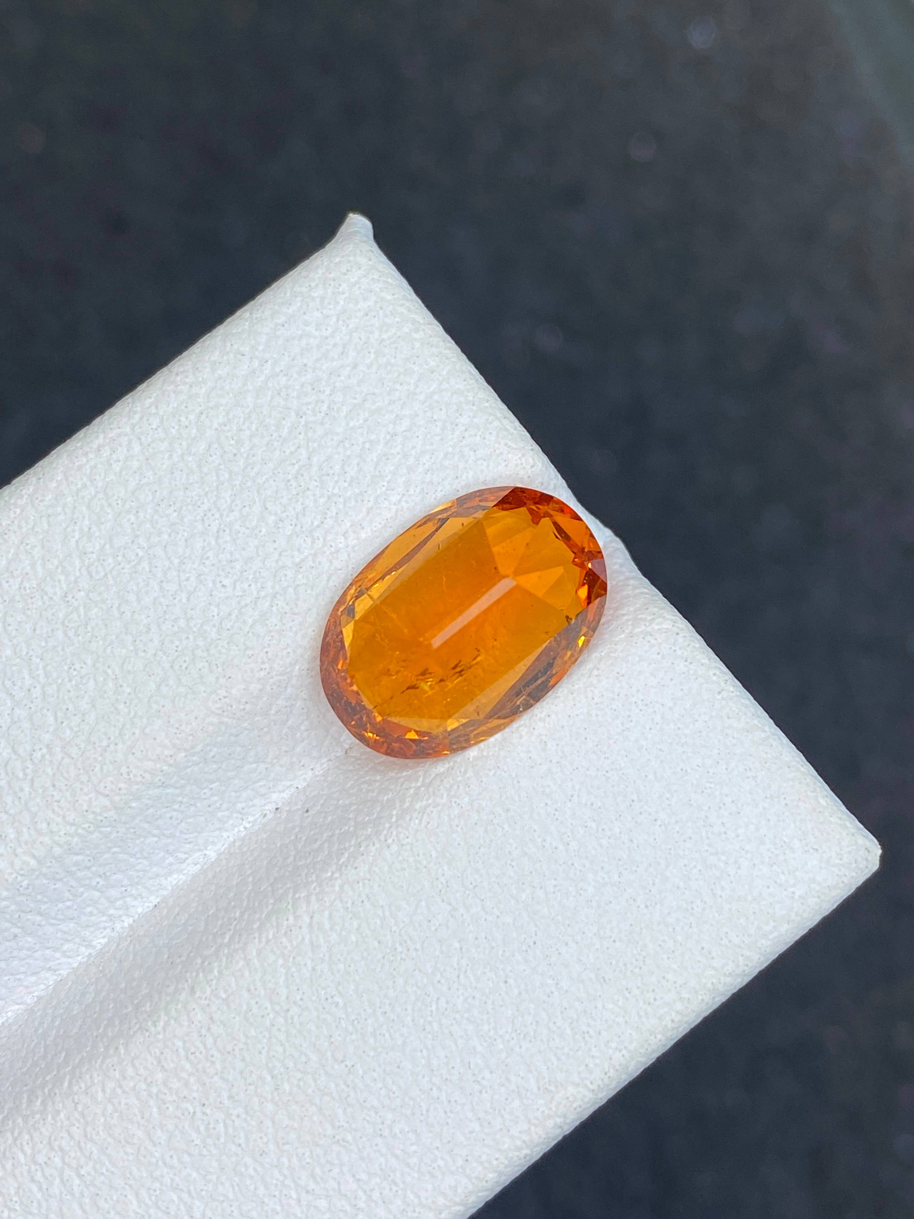 Fanta orange spessartite garnet, 4.85ct oval cut — view 6